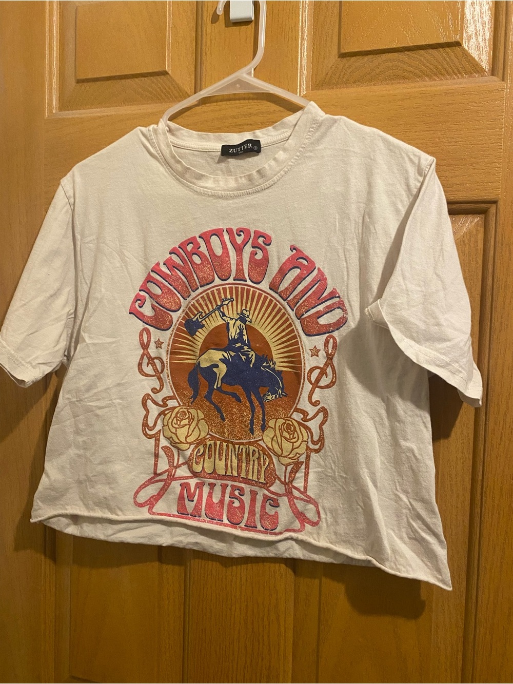 Zutter White 'Cowboys and Country Music' Graphic Tee